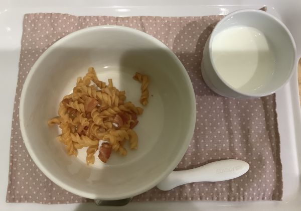 ベーコンとマカロニのケチャップチーズ炒め常食