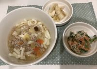 白菜と豚肉のあんかけうどん常食