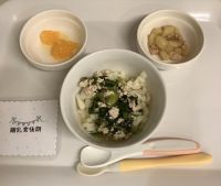 鶏ひき肉と小松菜のうどん離乳食後期