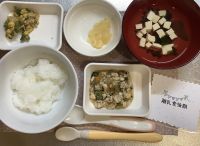 鶏ひき肉と小松菜煮離乳食後期