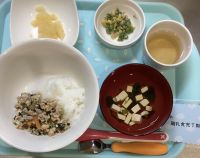 鶏ひき肉と小松菜の丼ぶり離乳食完了期