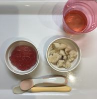 ぶどうのゼリー、レーズン蒸しパン離乳食後期